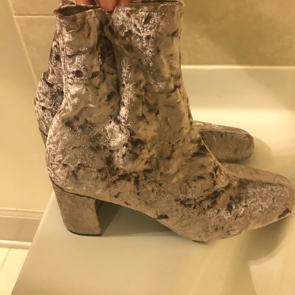 Jeffrey Campbell Cienega Velvet Ankle Boots